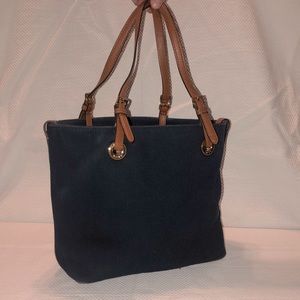 Michael Kors Navy Canvas Tote Bag